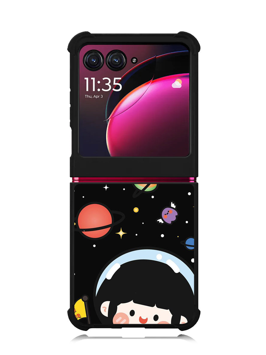 Cute Roro Jump and Astronaut Motorola Moto Razr Plus 2023 , Moto Razr+ 2023 Case OV11207