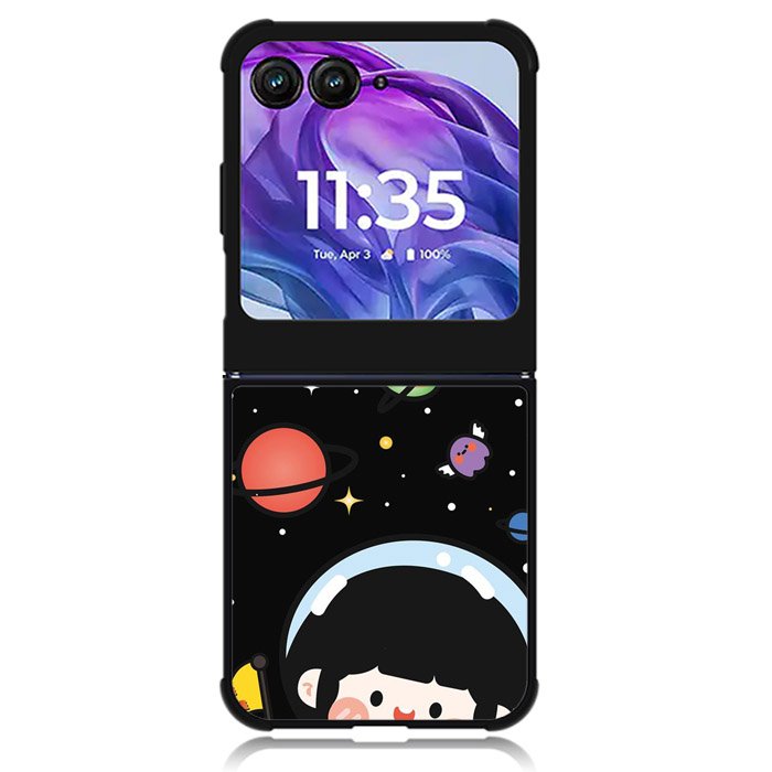 Cute Roro Jump and Astronaut Motorola Moto Razr Plus 2024 , Moto Razr+ 2024 Case OV11207