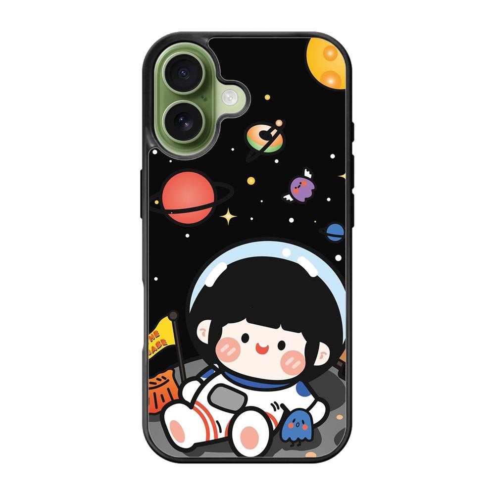 Cute Roro Jump and Astronaut iPhone 17 Case QC11207
