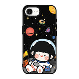Cute Roro Jump and Astronaut iPhone 17e Case QC11207