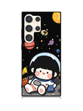 Cute Roro Jump and Astronaut Samsung Galaxy S25 Ultra 5G Case QC11207
