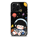 Cute Roro Jump and Astronaut iPhone 16 Pro Case OV11207