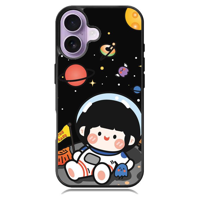 Cute Roro Jump and Astronaut iPhone 17 Case OV11207