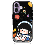 Cute Roro Jump and Astronaut iPhone 17 Case OV11207