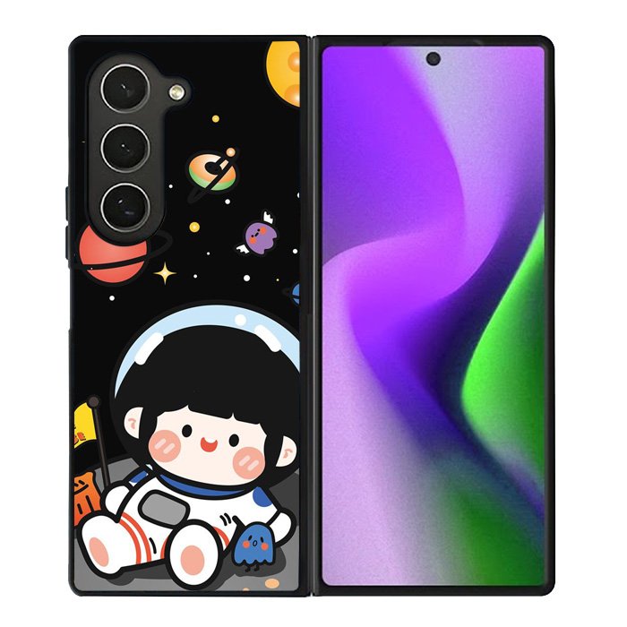 Cute Roro Jump and Astronaut Samsung Galaxy Z Fold 6 5G 2024 Case OV11207