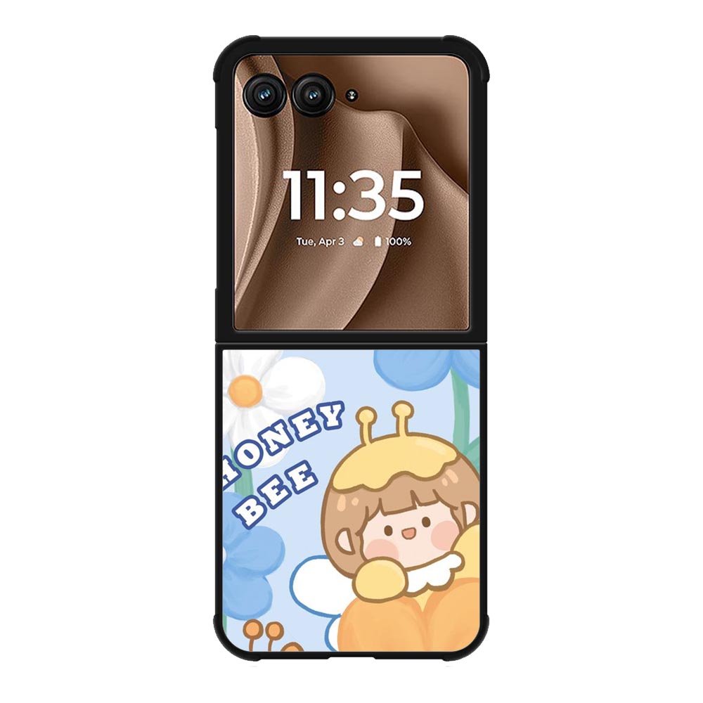 Cute Roro Jump And Honey Bee Motorola Moto RAZR Plus 2025 Case OV11208