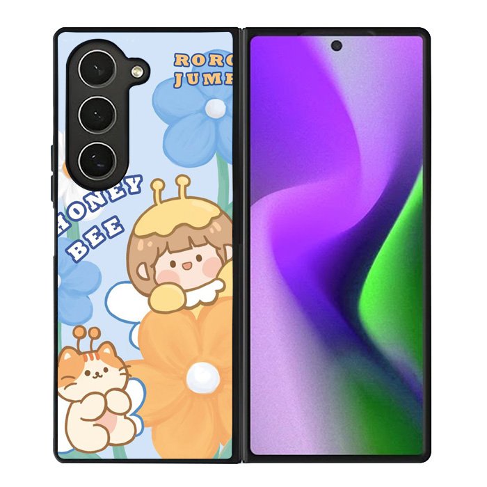 Cute Roro Jump And Honey Bee Samsung Galaxy Z Fold 6 5G 2024 Case OV11208