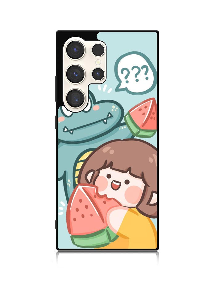 Cute Eat Watermelon Samsung Galaxy S24 Ultra 5G Case OV11203