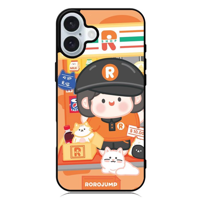 Cute Roro Jump market Shop iPhone 16 Case QC11211