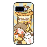 Cute Roro Jump Milk Tea Station Google Pixel 10A Case QC11212