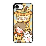 Cute Roro Jump Milk Tea Station iPhone 17e Case OV11212