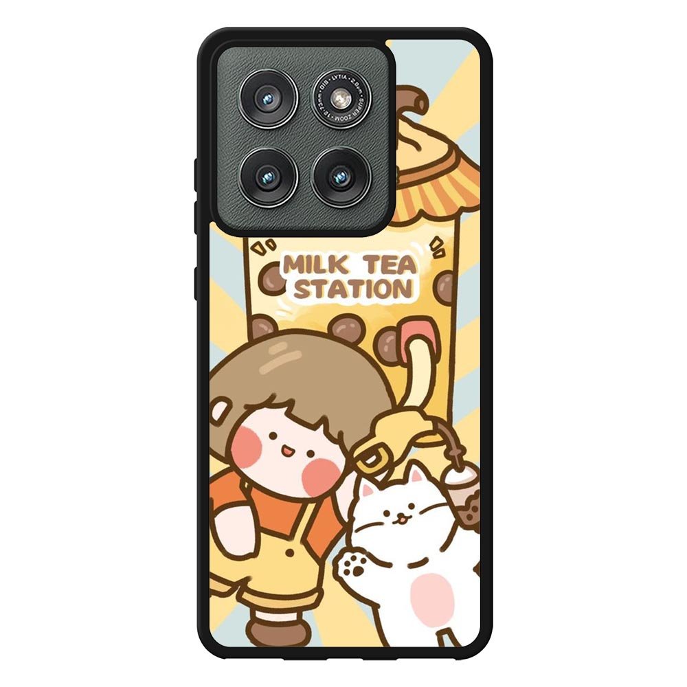 Cute Roro Jump Milk Tea Station Motorola Moto Edge 2025 Case QC11212