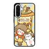 Cute Roro Jump Milk Tea Station Samsung Galaxy A16 5G Case RC11212