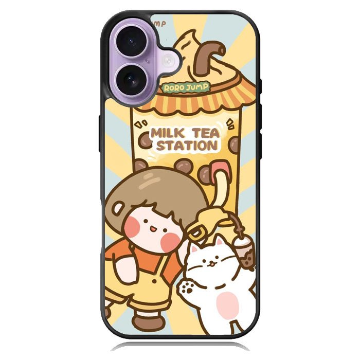 Cute Roro Jump Milk Tea Station iPhone 17 Case OV11212