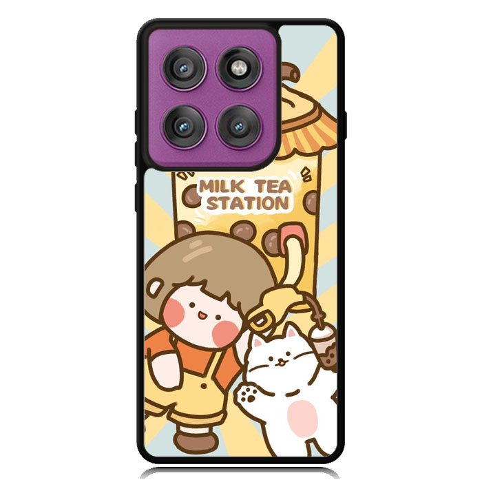 Cute Roro Jump Milk Tea Station Motorola Moto Edge 2025 | Moto Edge 60 Fusion | Moto Edge 60 Pro Case OV11212