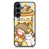 Cute Roro Jump Milk Tea Station Samsung Galaxy S25 FE Case OV11212