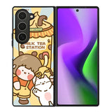 Cute Roro Jump Milk Tea Station Samsung Galaxy Z Fold 6 5G 2024 Case OV11212