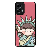 Cute Roro Jump and Liberty Motorola Moto G Play 2024 Case OV11209