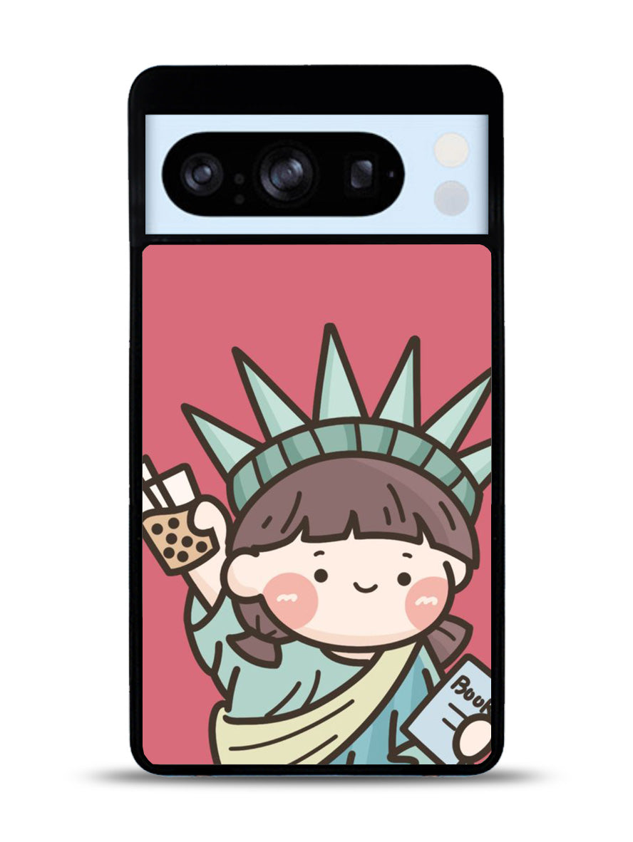 Cute Roro Jump and Liberty Google Pixel 8 Pro Case QC11209