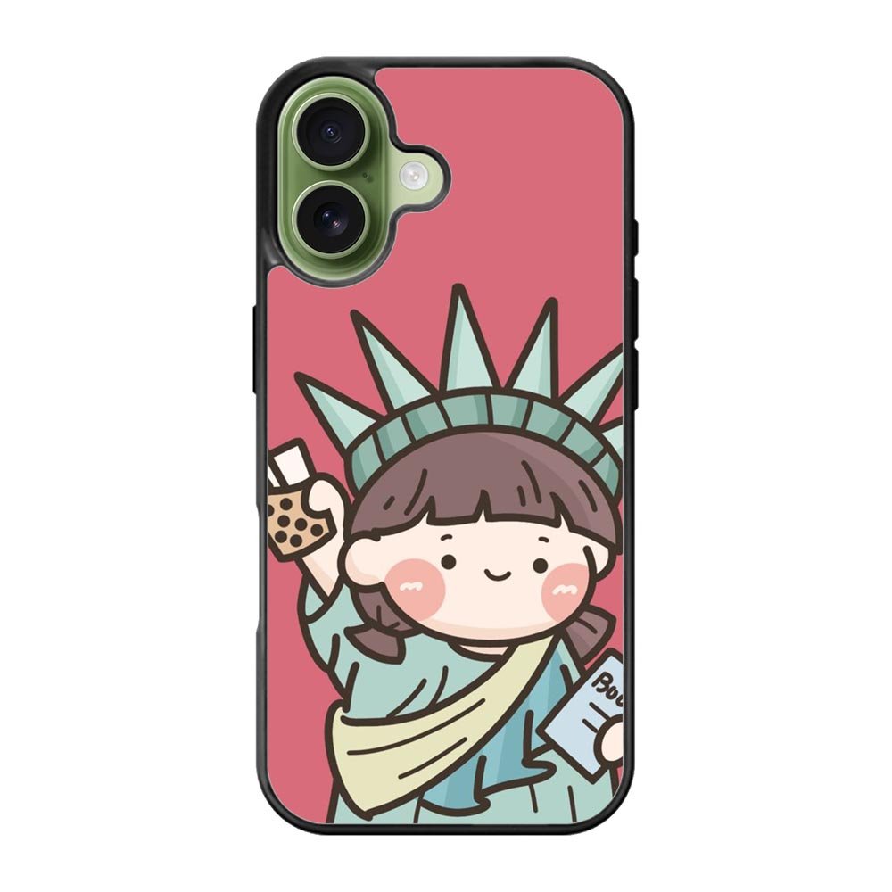 Cute Roro Jump and Liberty iPhone 17 Case OV11209