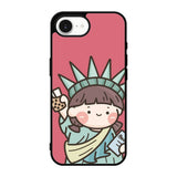 Cute Roro Jump and Liberty iPhone 17e Case OV11209