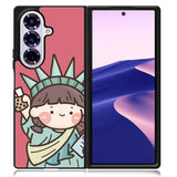Cute Roro Jump and Liberty Samsung Galaxy Z Fold 7 Case OV11209