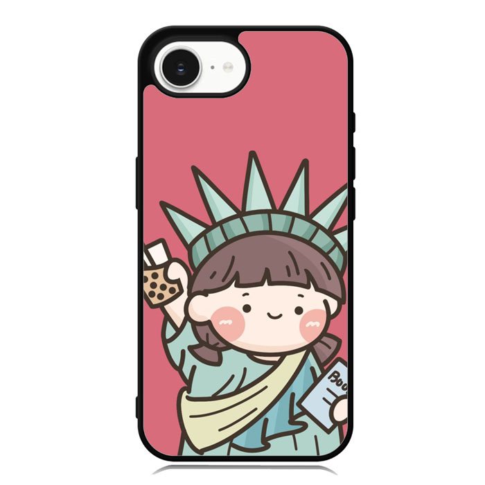 Cute Roro Jump and Liberty iPhone 16e Case OV11209