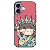 Cute Roro Jump and Liberty iPhone 17 Case OV11209