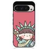Cute Roro Jump and Liberty Google Pixel 9 Pro XL Case OV11209