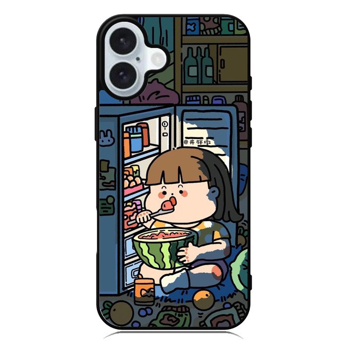 Cute Eat in The Night iPhone 16 Plus Case QC11202