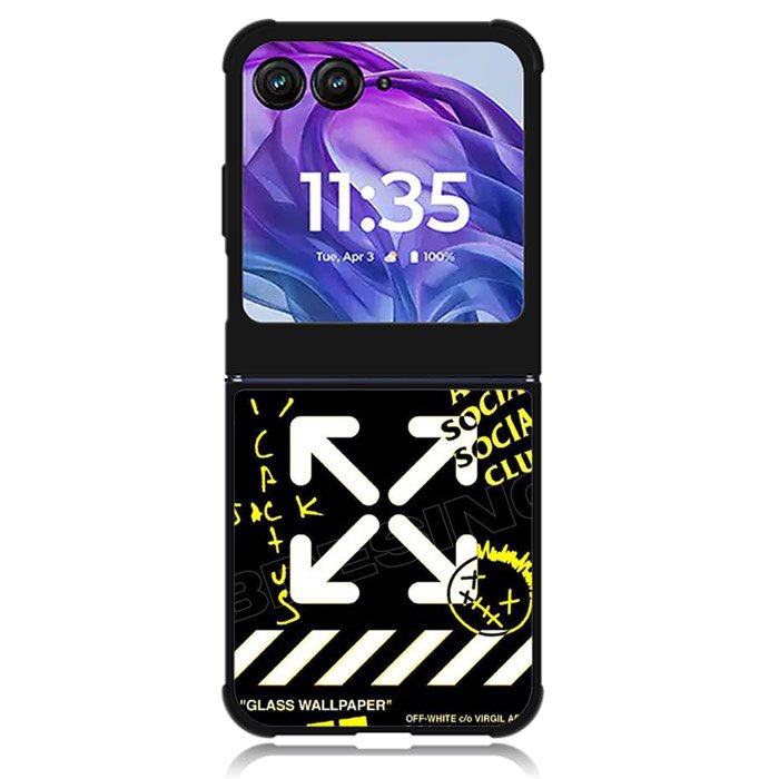 Hypebeast Yellow Black Motorola Moto Razr Plus 2024 , Moto Razr+ 2024 Case OV11221