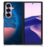 planet blue orange Samsung Galaxy Z Fold 7 Case OV11001