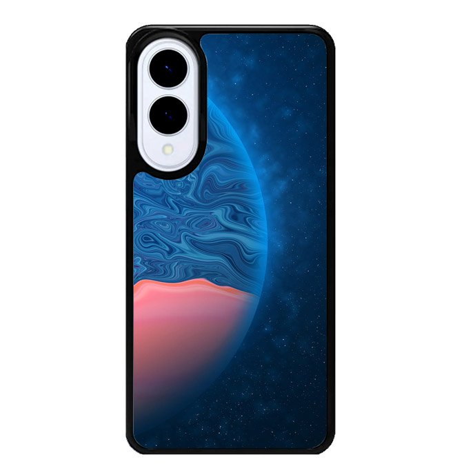 planet blue orange Samsung Galaxy S25 Edge 5G Case OV11001
