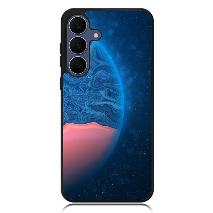 planet blue orange Samsung Galaxy S25 FE Case OV11001