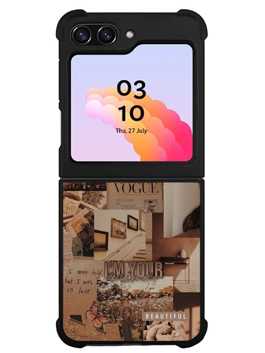 Aesthetic Brown Samsung Galaxy Z Flip 5 5G 2023 Case OV11233