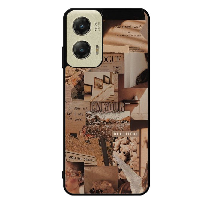 Aesthetic Brown Motorola Moto G Stylus 5G 2024 Case OV11233