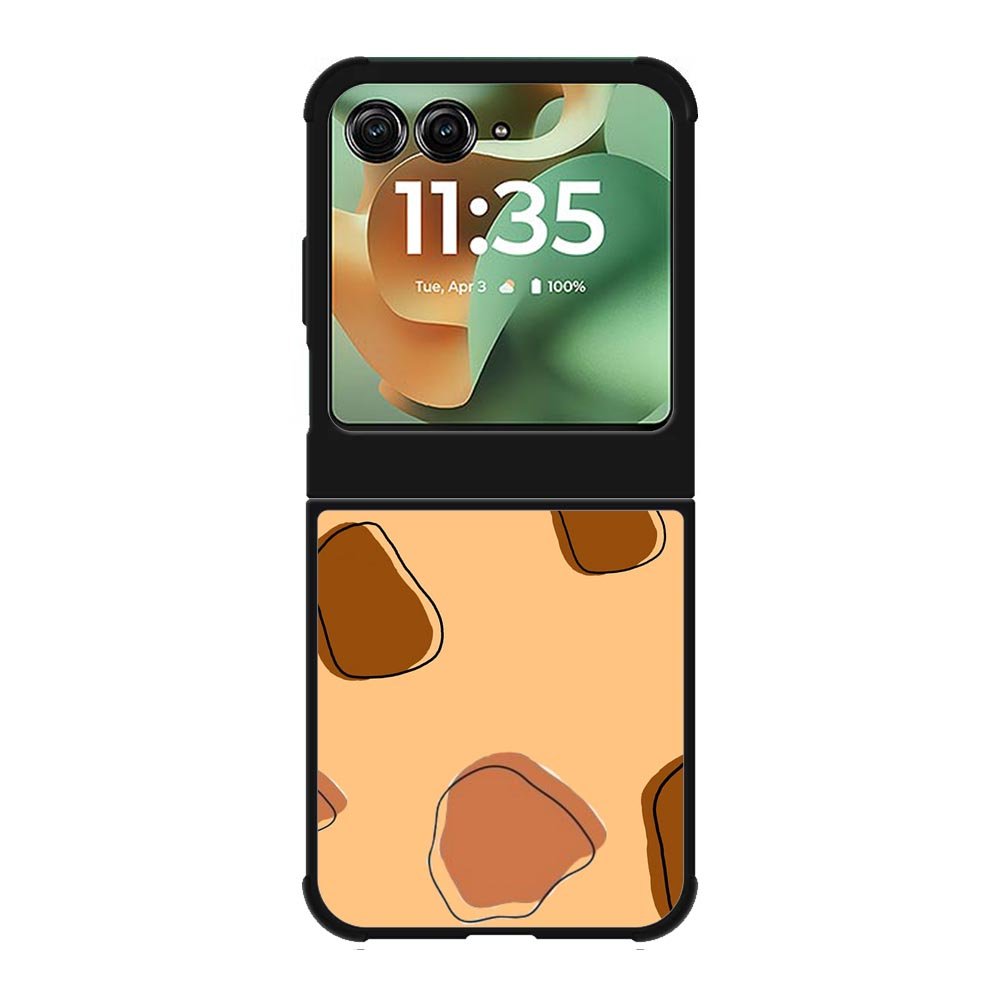 Aesthetic Brown Motorola Moto RAZR 2025 Case OV11136