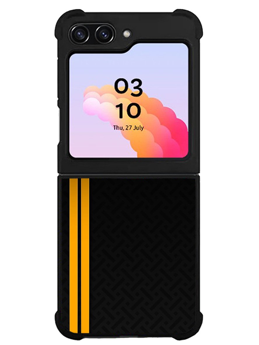 Abstract Yellow Lines Samsung Galaxy Z Flip 5 5G 2023 Case OV10708