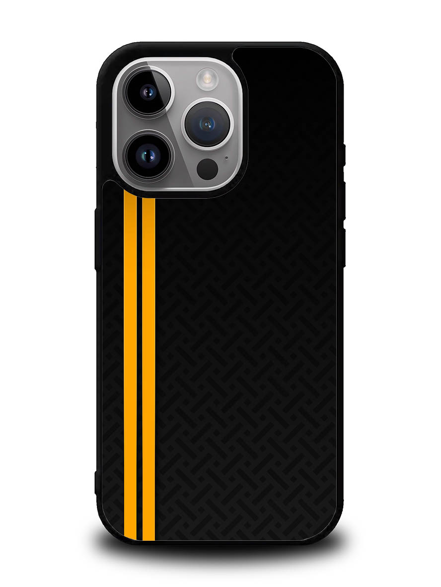 Abstract Yellow Lines iPhone 16 Pro Max Case QC10708