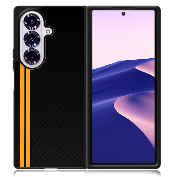 Abstract Yellow Lines Samsung Galaxy Z Fold 7 Case OV10708