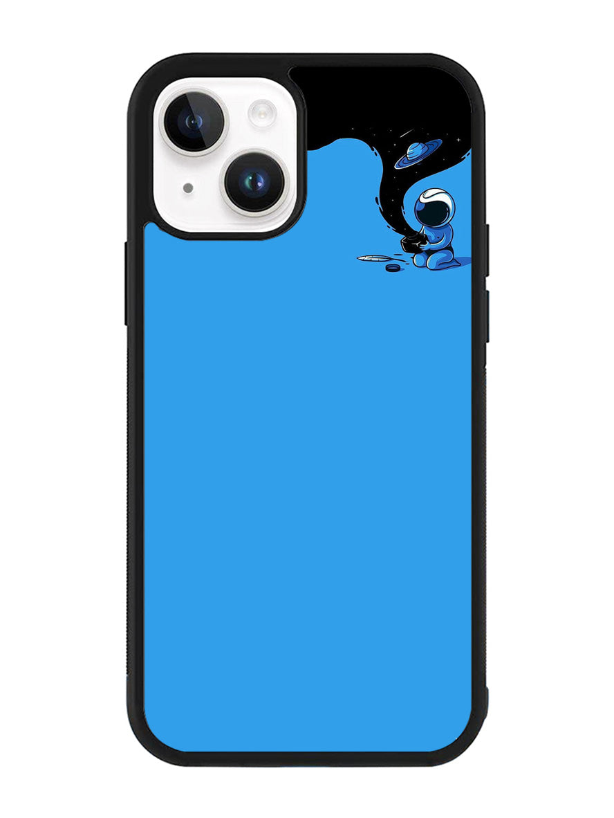 Blue Astro iPhone 14 Plus Case QC10909