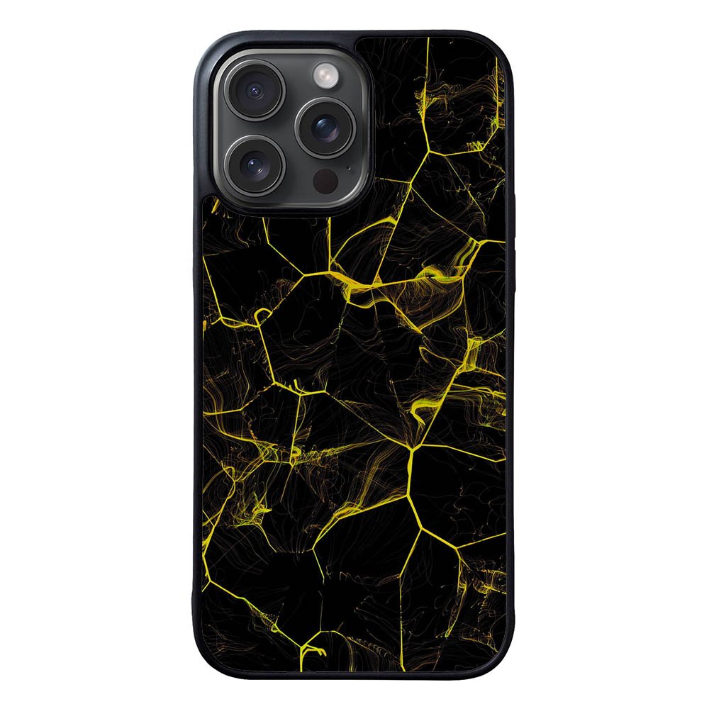 Black and yellow FLX0481 iPhone 15 Pro Max Case