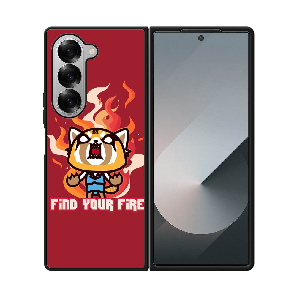 aggretsuko cartoon Samsung Galaxy Z Fold 7 5G Case OV10896