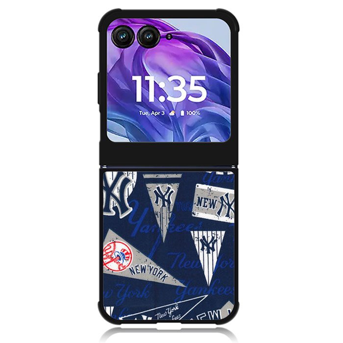 New York Yankees Vintage Motorola Moto Razr Plus 2024 , Moto Razr+ 2024 Case OV10514