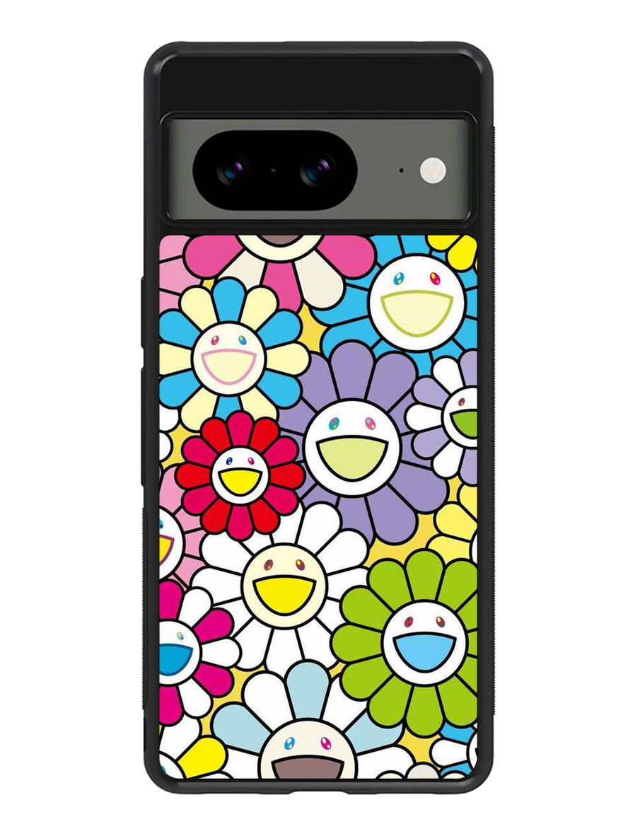 takashi murakami flowers colorful Google Pixel 8A Case QC10222