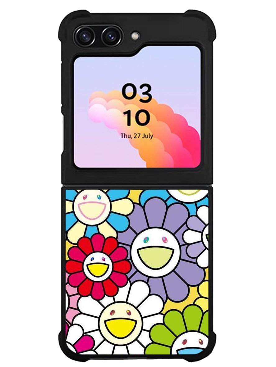 takashi murakami flowers colorful Samsung Galaxy Z Flip 5 5G 2023 Case OV10222