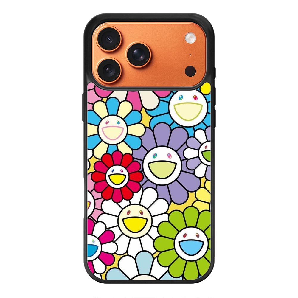 takashi murakami flowers colorful iPhone 17 Pro Max Case OV10222