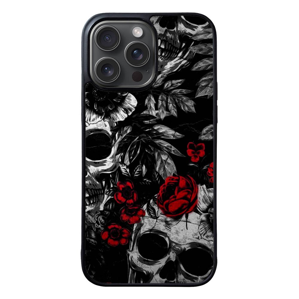 Skull Flower Art FLZ0549 iPhone 15 Pro Max Case