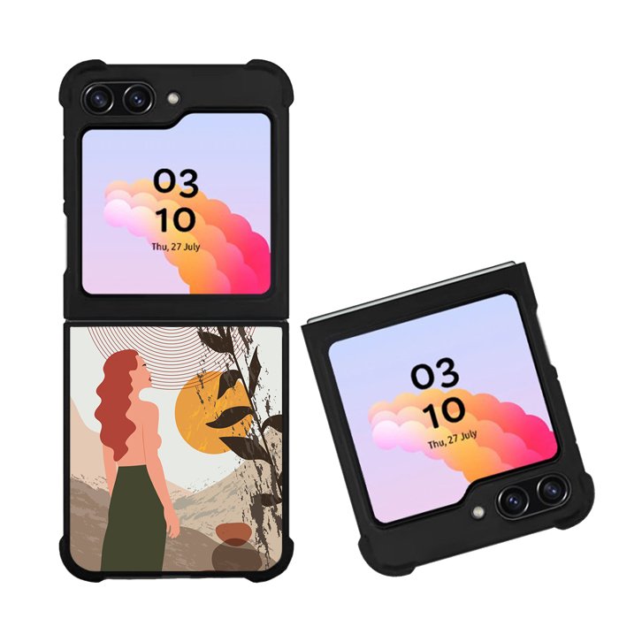 Woman and Palm Tropical FZ0265 Samsung Galaxy Z Flip 5 2023 5G Case