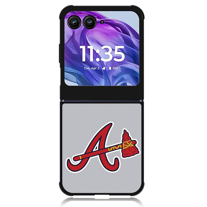 Atlanta Braves Logo 2nd Motorola Moto Razr Plus 2024 , Moto Razr+ 2024 Case